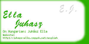 ella juhasz business card