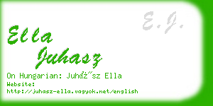 ella juhasz business card